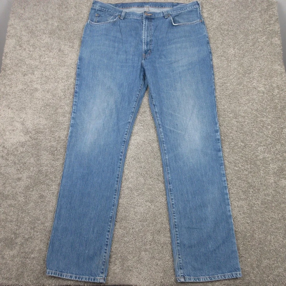 Vintage Polo Ralph Lauren Jeans Mens 38x34 Blue Regular Straight Zip Denim Pants